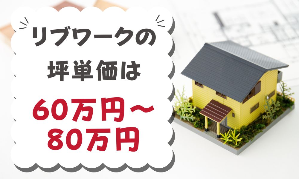 リブワークの坪単価は60万円〜80万円